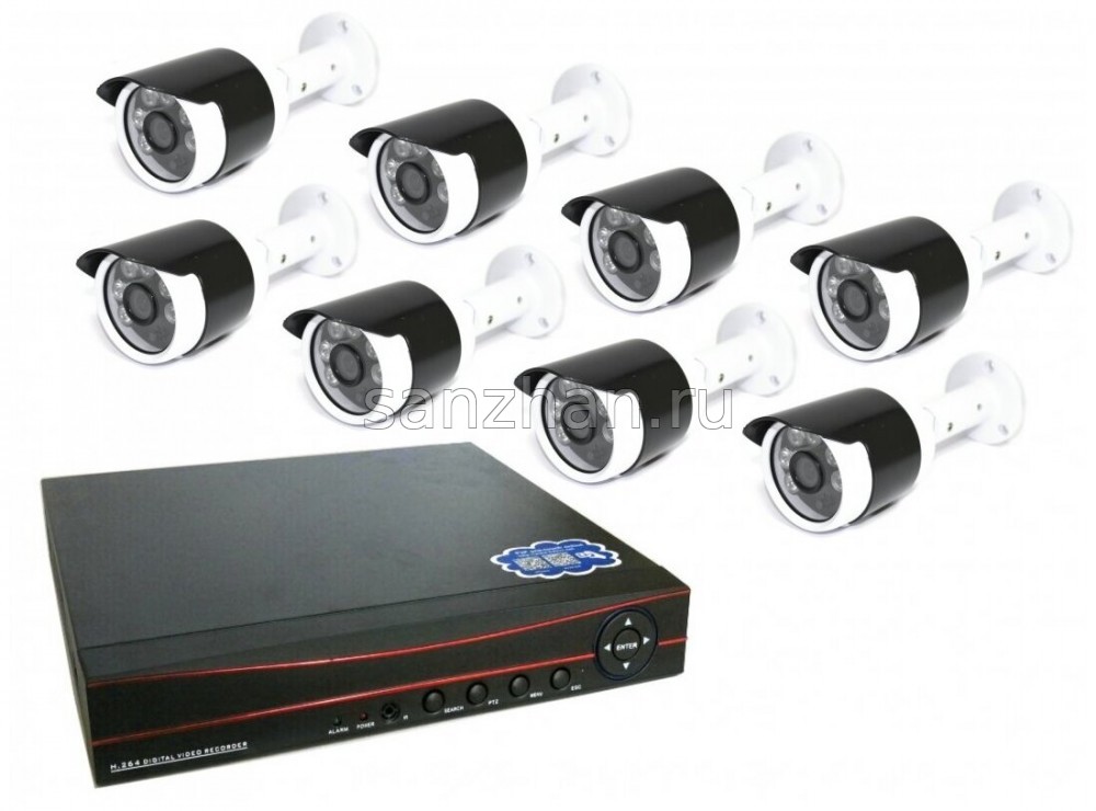 Комплект IP видеонаблюдения 8 камер XPX K3908 (5 Mp)