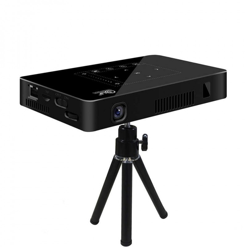 Мини-проектор DLP P10 2+16 Гб  2000 Люмен с пультом (Android / Wifi / Bluetooth / АКБ / HDMI / USB / TF)