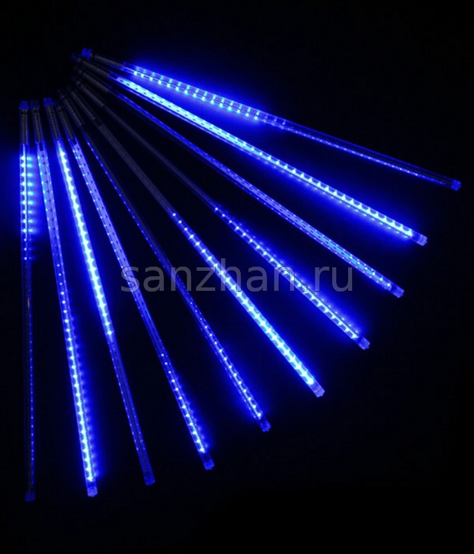 Гирлянда уличная "Тающие сосульки" светодиодная, 8 шт/комплект х 50 см Синие