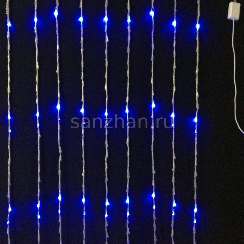Гирлянда штора "Водопад" 3х3 м светодиодная, падающие капли 640 LED