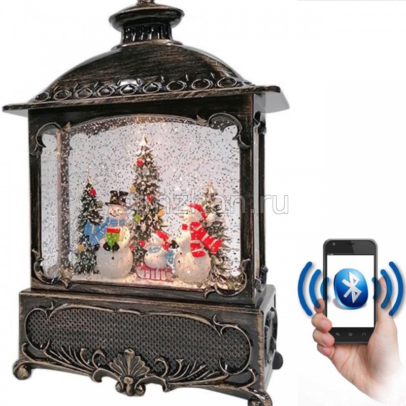 Новогодний фонарь с Bluetooth "Снежный вихрь" музыкальный