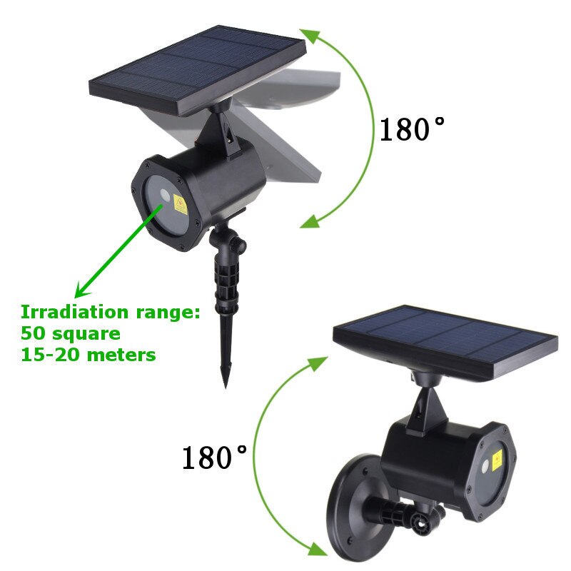 Лазерный уличный проектор на солнечной батарее (точки)