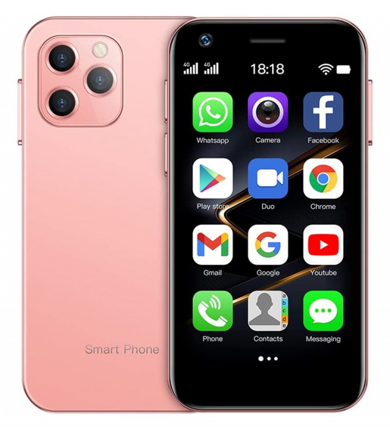 Мини смартфон 4G 2 sim Soyes XS12 MT6737 4+64 гб 3" Android 9.0 Розовый