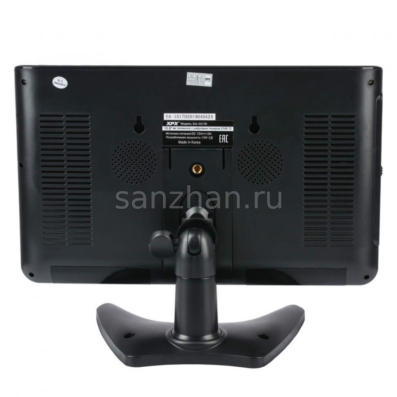 Автомобильный портативный телевизор 10,8" (27 см) XPX EA-1017D (Корея) Аккумулятор: 2000 мАч
