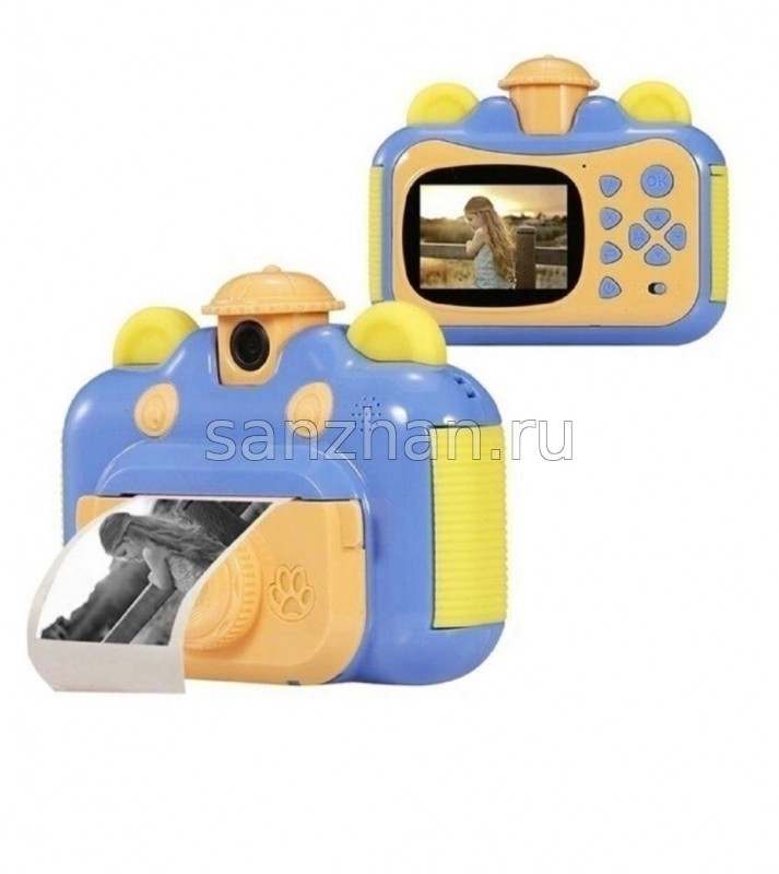 Детский фотоаппарат с моментальной печатью (Бегемотик)