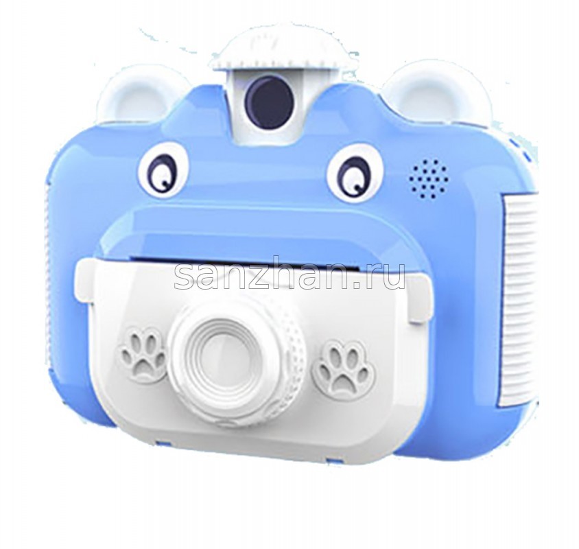 Детский фотоаппарат с мгновенной печатью фото (Бегемот)